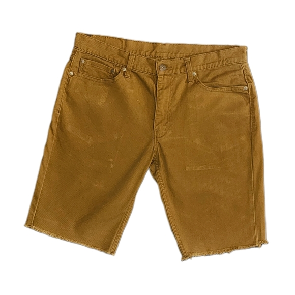 Levi's Mens 511 brown cut off jeans, size 33 - Picture 2 of 3